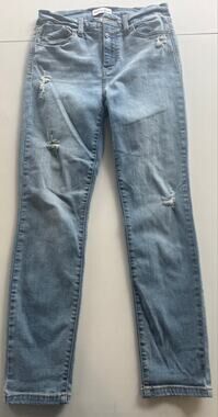 Studio Blue Women’s Size 27 Skinny Jeans Light Wash Distressed Ripped Denim